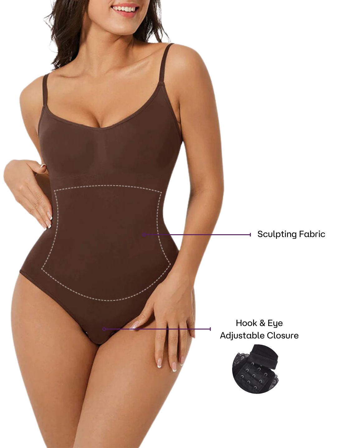 Body Modelujące Typu String z efektem „snatched"