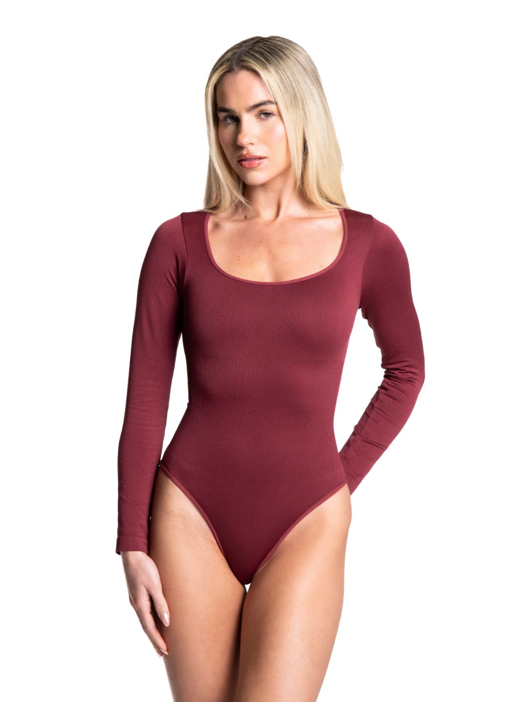 Body Modelujące z długim rękawem i stringami