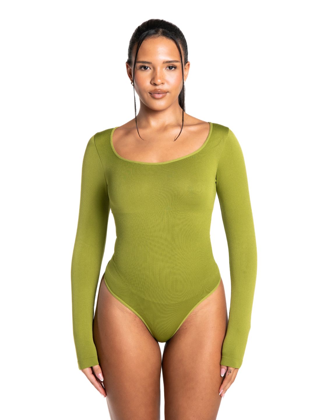 Body Modelujące z długim rękawem i stringami