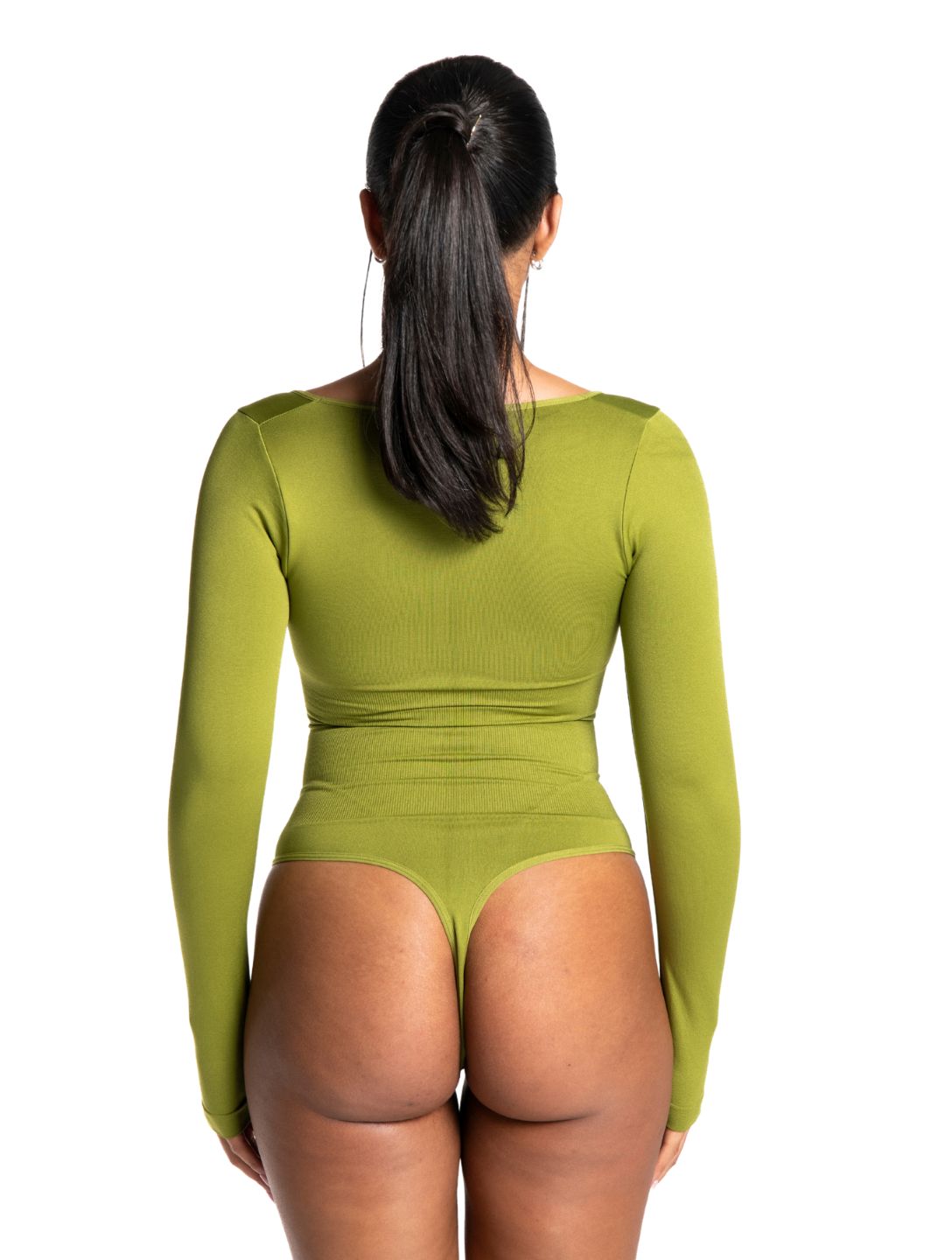 Body Modelujące z długim rękawem i stringami