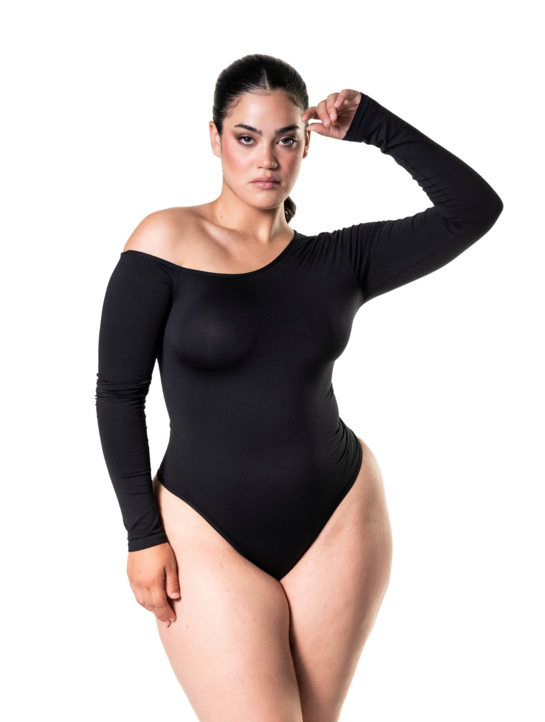 Jedno Ramię Długi Rękaw Stringi Body
