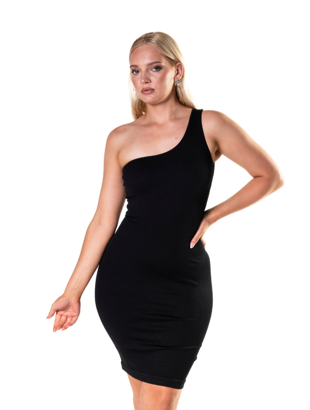 Sukienka Mini modelującą na Jedno Ramię