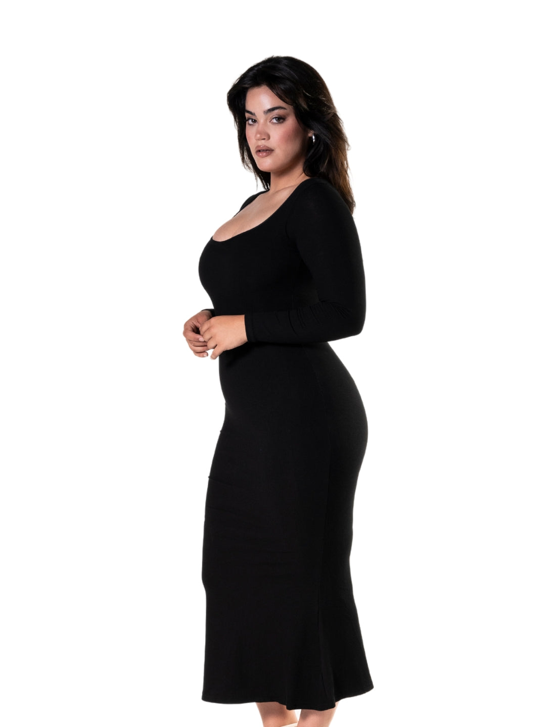 Sukienka z rękawem z modelującym body