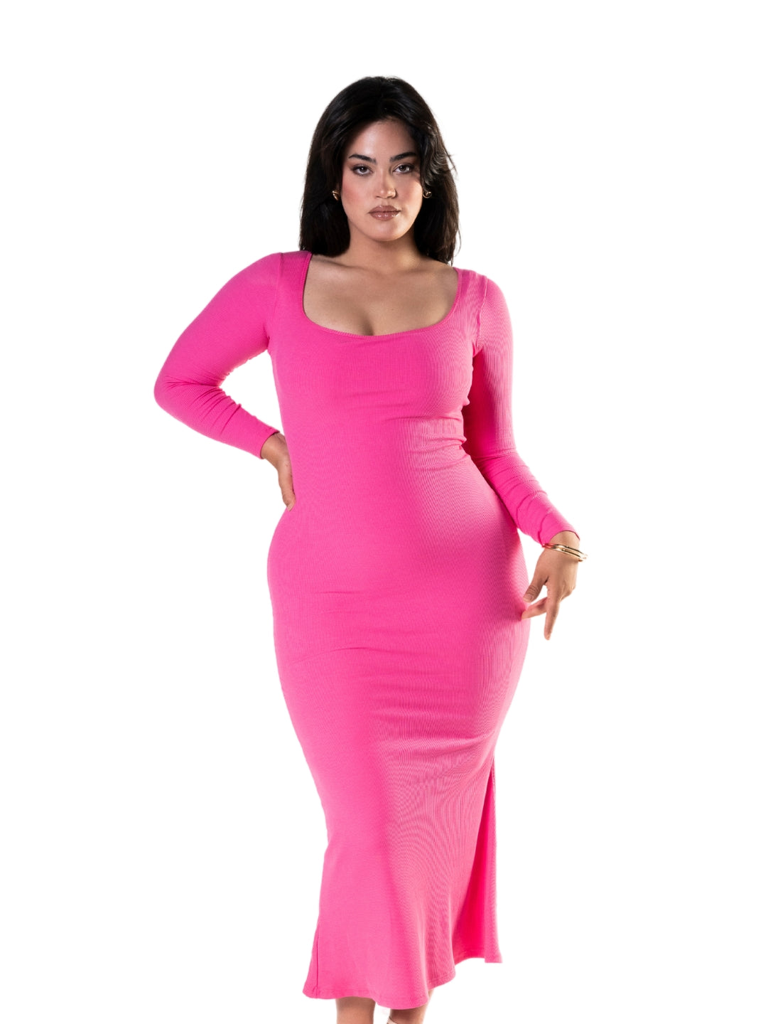 Sukienka z rękawem z modelującym body