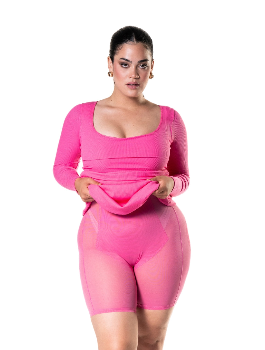 Sukienka z rękawem z modelującym body