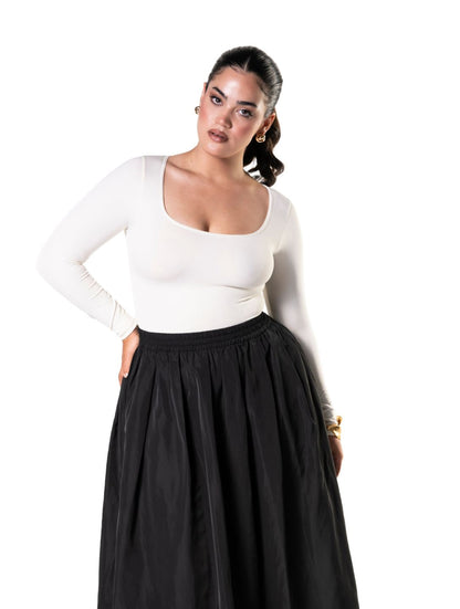 Body Modelujące z długim rękawem i stringami