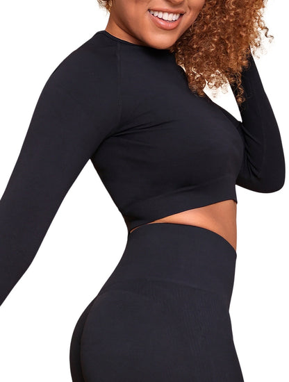 Bezszwowa Koszulka z Długim Rękawem