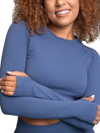 Bezszwowa Koszulka z Długim Rękawem